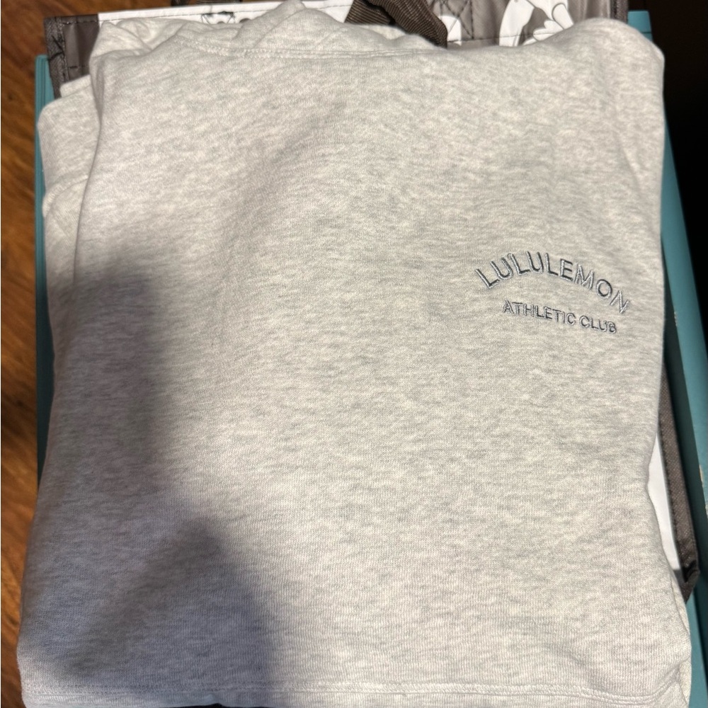 Lululemon Athletica Light Gray Collegiate Steady State Pullover Hoodie Men’s XL